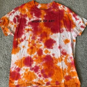 Chemistry Tie-Dye Tee - Red and Orange